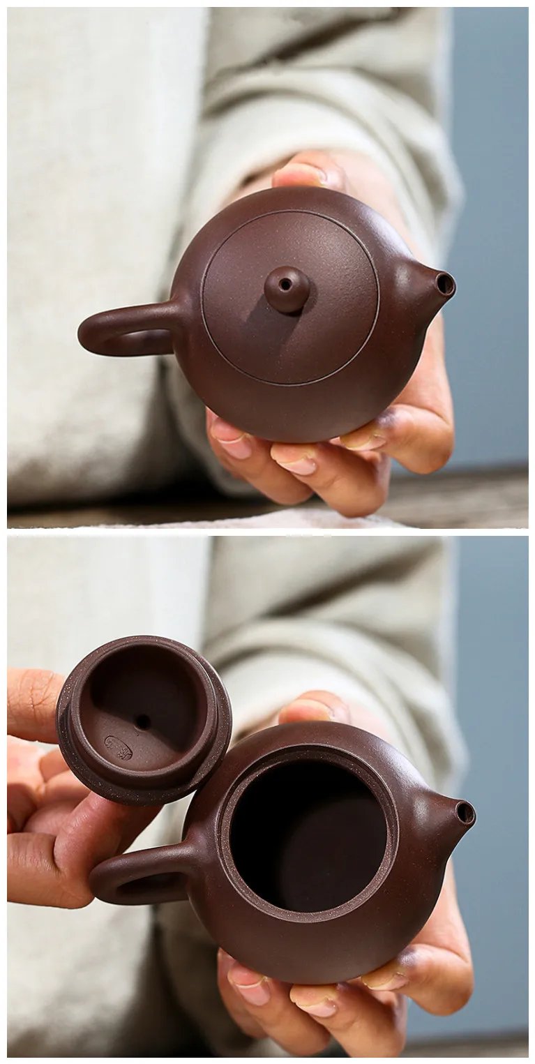 100ml Yixing Boutique Purple Clay Teapots Ball Shaped Infuser Xishi Tea Pot Beauty Kettle Customized Zisha Tea Set Authentic