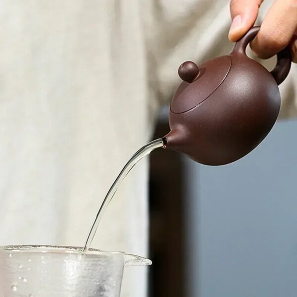 100ml Yixing Boutique Purple Clay Teapots Ball Shaped Infuser Xishi Tea Pot Beauty Kettle Customized Zisha Tea Set Authentic - Image 5