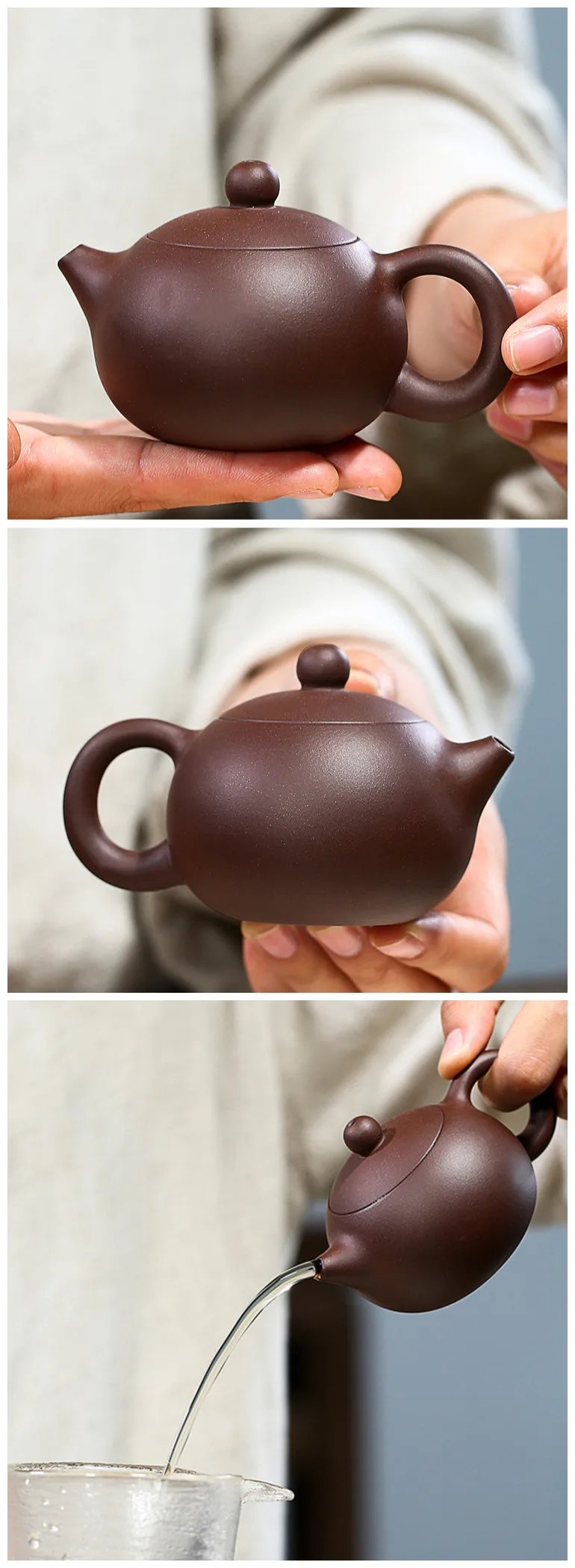 100ml Yixing Boutique Purple Clay Teapots Ball Shaped Infuser Xishi Tea Pot Beauty Kettle Customized Zisha Tea Set Authentic