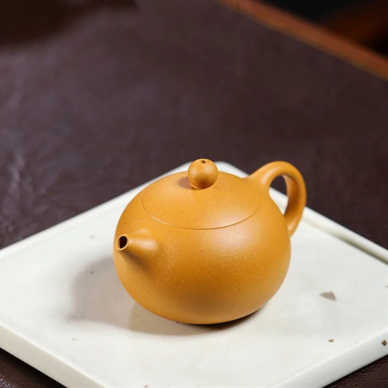100ml Yixing Boutique Purple Clay Teapots Ball Shaped Infuser Xishi Tea Pot Beauty Kettle Customized Zisha Tea Set Authentic