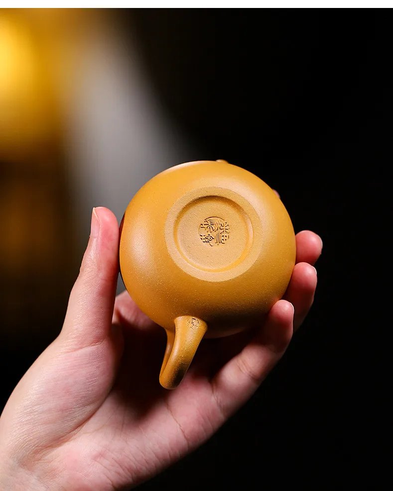 100ml Yixing Boutique Purple Clay Teapots Ball Shaped Infuser Xishi Tea Pot Beauty Kettle Customized Zisha Tea Set Authentic