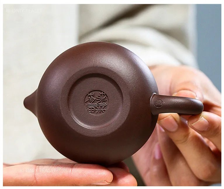 100ml Yixing Boutique Purple Clay Teapots Ball Shaped Infuser Xishi Tea Pot Beauty Kettle Customized Zisha Tea Set Authentic