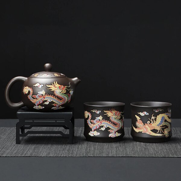 Chinese Style Color-changing Purple Clay Teapot Anti-Scald Handle Tea Brewer Teapots Kettle Gift Tea Set Ceramics And Pottery - Image 6