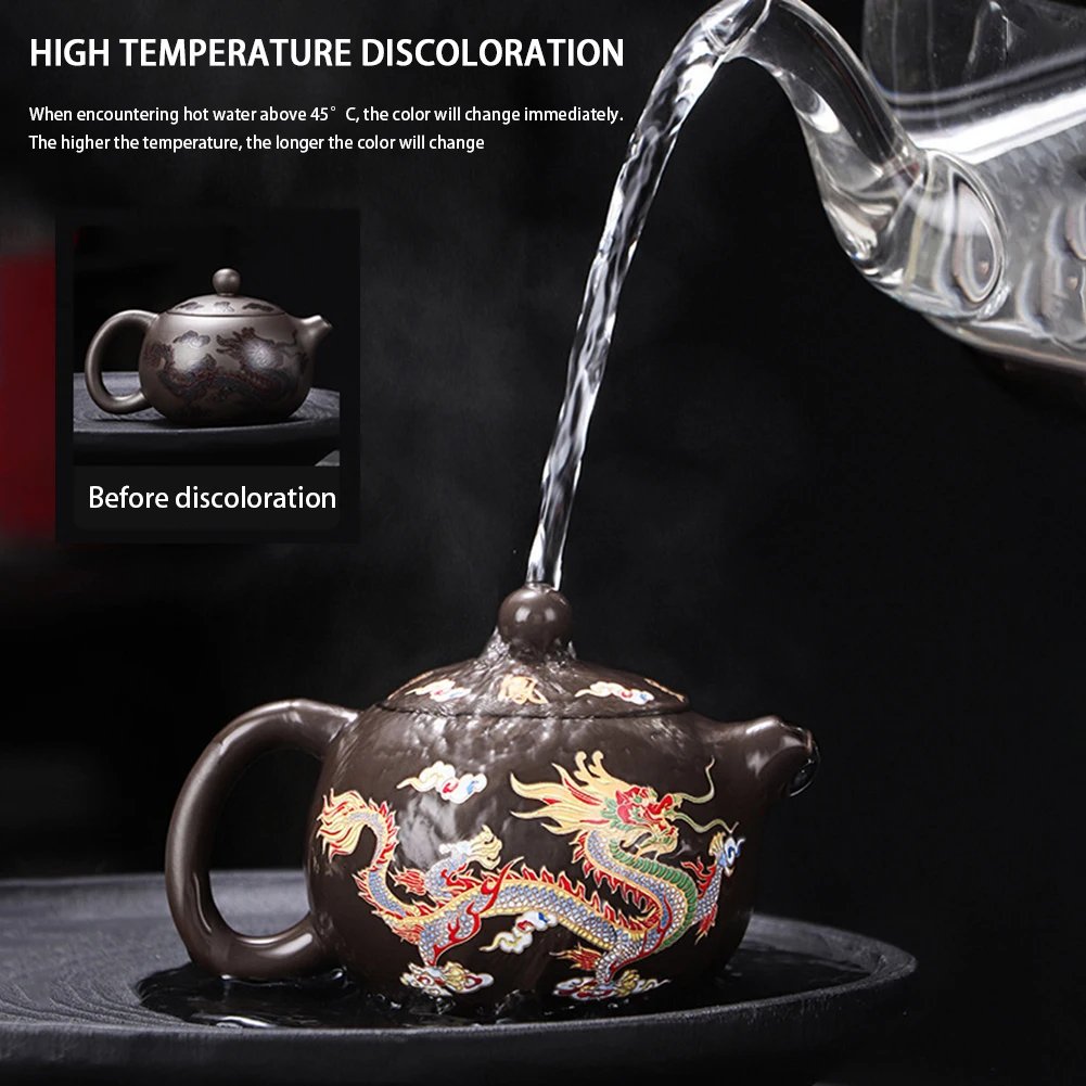 Chinese Style Color-changing Purple Clay Teapot Anti-Scald Handle Tea Brewer Teapots Kettle Gift Tea Set Ceramics And Pottery Chinese Style Color-changing Purple Clay Teapot Anti-Scald Handle Tea Brewer Teapots Kettle Gift Tea Set Ceramics And Pottery