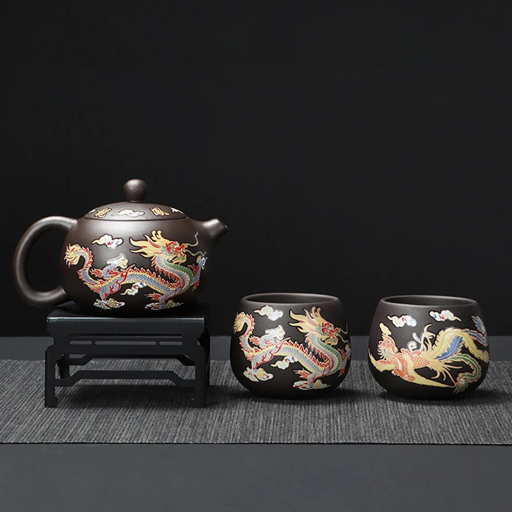 Chinese Style Color-changing Purple Clay Teapot Anti-Scald Handle Tea Brewer Teapots Kettle Gift Tea Set Ceramics And Pottery Chinese Style Color-changing Purple Clay Teapot Anti-Scald Handle Tea Brewer Teapots Kettle Gift Tea Set Ceramics And Pottery