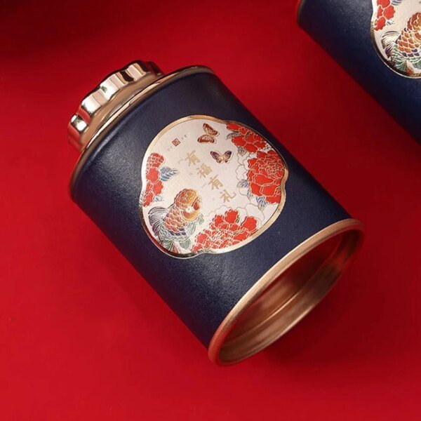 Mini 2024 Dragon Empty Tea Tin Can Household Green Black Tea Sealed Jar Portable Home Small Tea Packaging Box Paper Storage Cans - Image 5