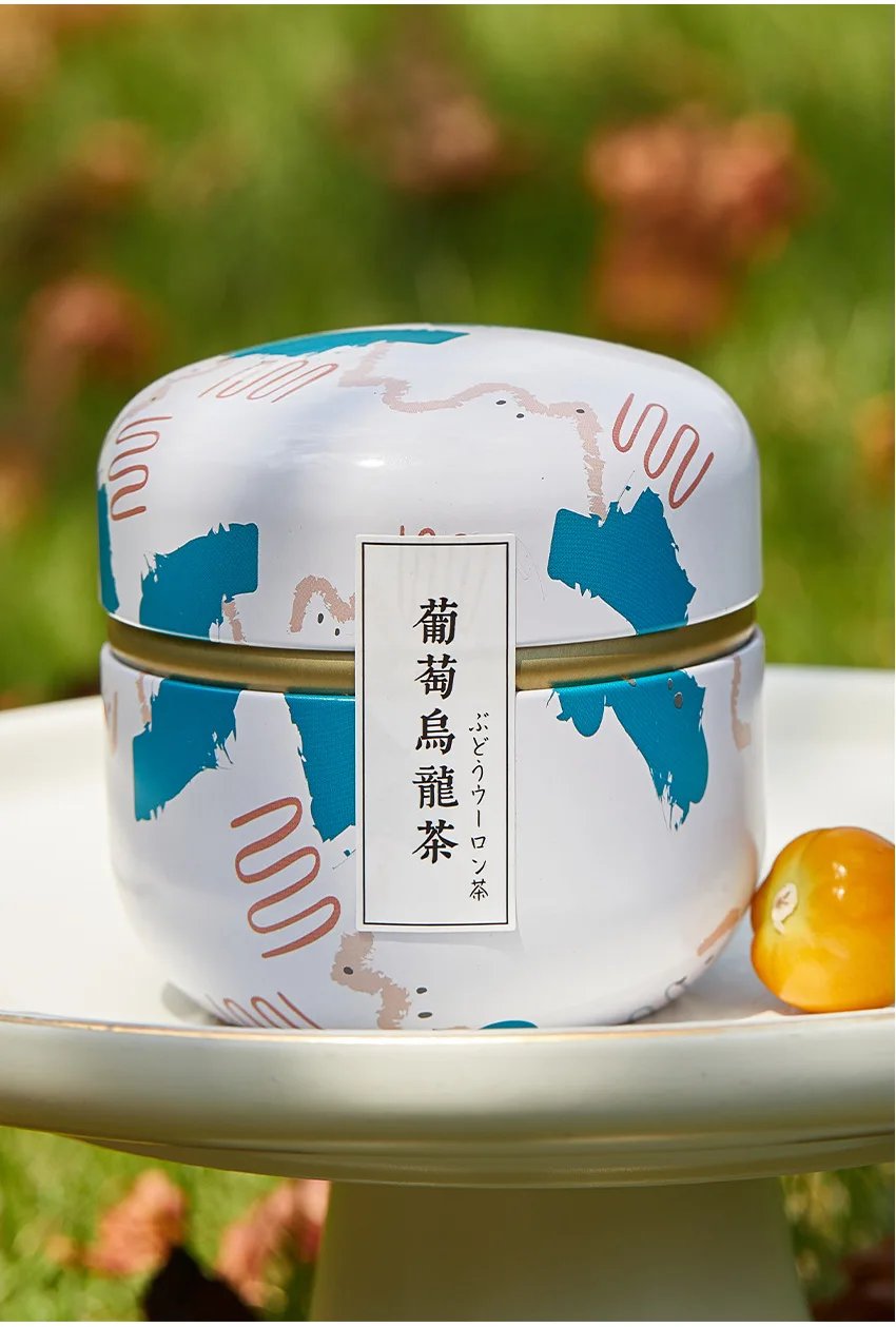 Portable Tea Box Universal Tea Storage Sealed Container Retro Pattern Printed Metal Jars Kitchen Organizer Cans Tins Box