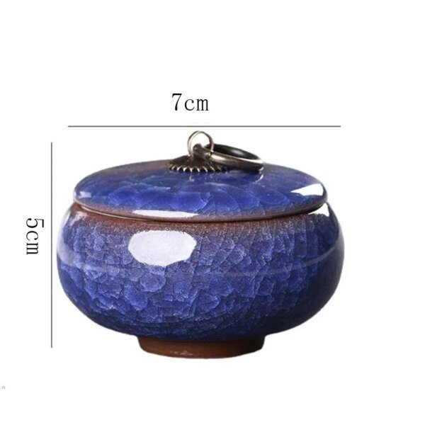 Modern Color Cracked Ceramic Sealed Storage Tank Travel Portable Tea Caddy Tea Set Necklace Ring Jewelry Storage Box Home Decor - Image 6