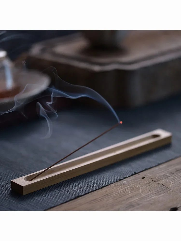 23cm Wood Sandalwood Coil Base Home Line Incense Burner Wooden Incense Stick Holder Decoration Crafts