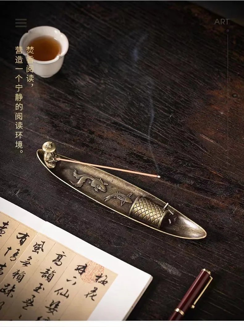 Creative Incense Holder Aromatherapy Ornament Incense Holder Boat Old Men Fishing Japanese Style Incense Stick Burner Home Decor Creative Incense Holder Aromatherapy Ornament Incense Holder Boat Old Men Fishing Japanese Style Incense Stick Burner Home Decor