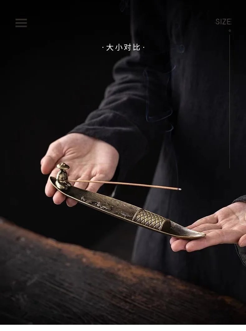 Creative Incense Holder Aromatherapy Ornament Incense Holder Boat Old Men Fishing Japanese Style Incense Stick Burner Home Decor Creative Incense Holder Aromatherapy Ornament Incense Holder Boat Old Men Fishing Japanese Style Incense Stick Burner Home Decor