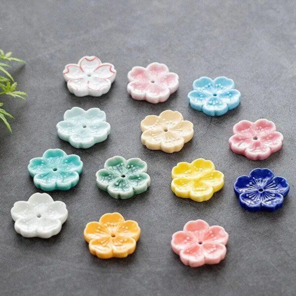 Cherry Blossom Incense Burner Home Ceramic Decor  Stick Holder Aromatherapy Censer Office Teahouse Ornament - Image 3