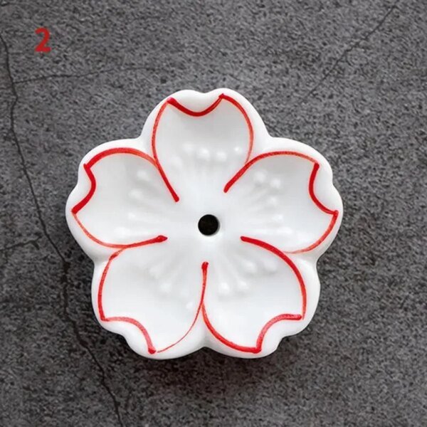 Cherry Blossom Incense Burner Home Ceramic Decor  Stick Holder Aromatherapy Censer Office Teahouse Ornament - Image 6