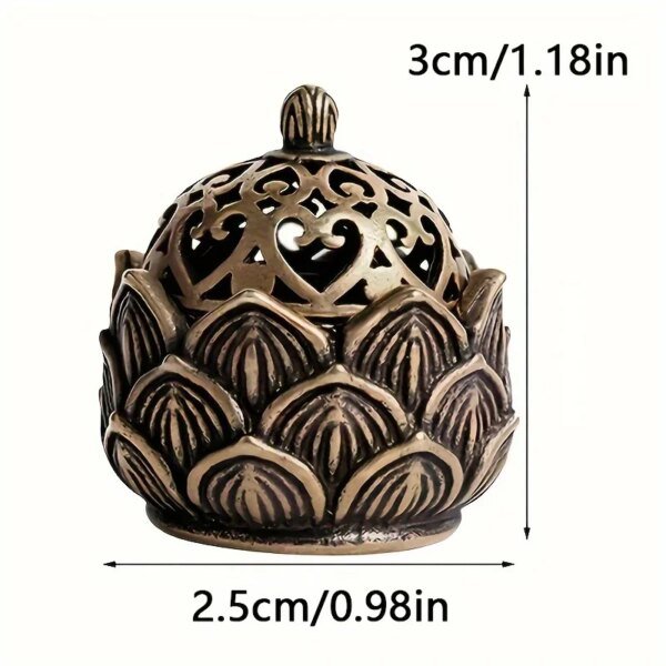 1pc Lotus Incense Holder,Small Inscent Cone Burner,Mini Asian Style Lotus Flower Zen Decor Gift - Image 4