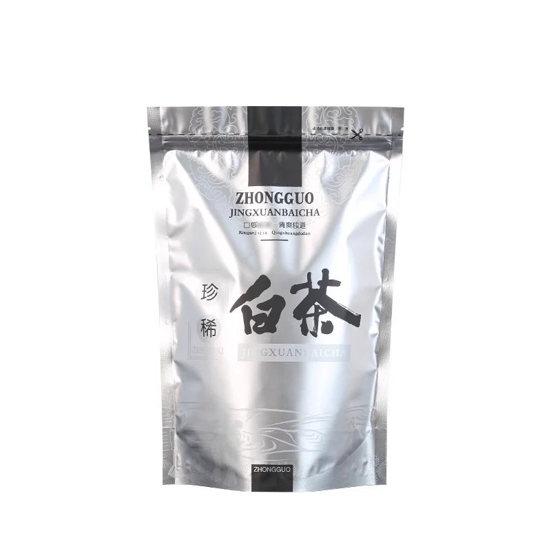 250g/500g Chinese Bulk ShouMei Bai Cha Zipper Bags Fuding BaiHao Silver Needle White Tea  Recyclable Sealing Packing Gift Bag