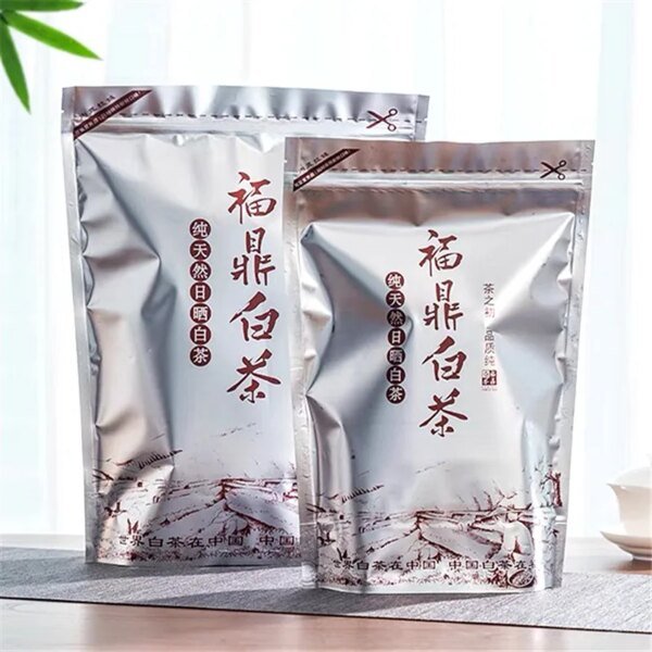 250g/500g Chinese Bulk ShouMei Bai Cha Zipper Bags Fuding BaiHao Silver Needle White Tea  Recyclable Sealing Packing Gift Bag