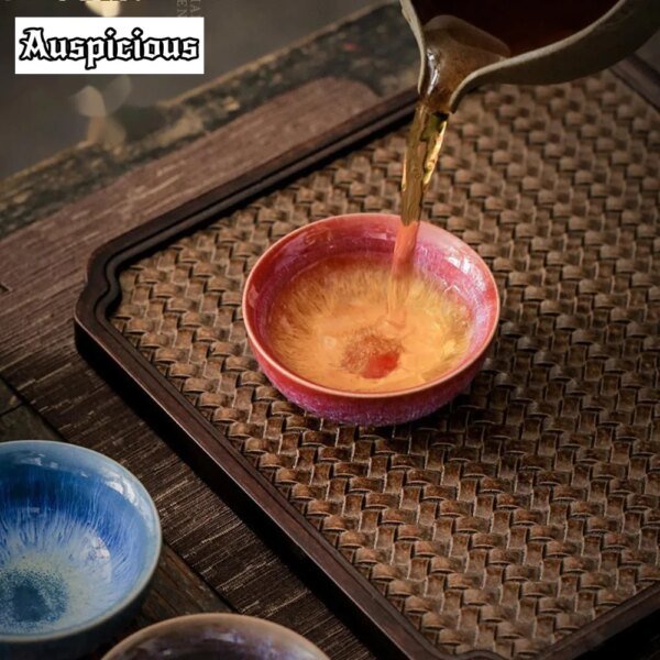 45ml Mini Tea Bowl Kiln Transformation Ceramic Tea Cup Chinese Kung Fu Teacup Espresso Coffee Cups Jianzhan Afternoon Teacups - Image 3