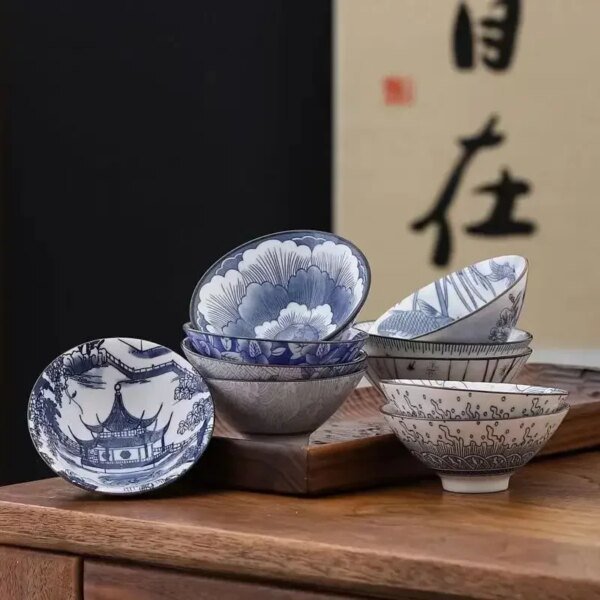 70ML Blue and White Porcelain Tea Cup Handmade Dragon Phoenix Fish Pavilion Chinese Kungfu Teacup Ceremony Teaware Master Cups - Image 4