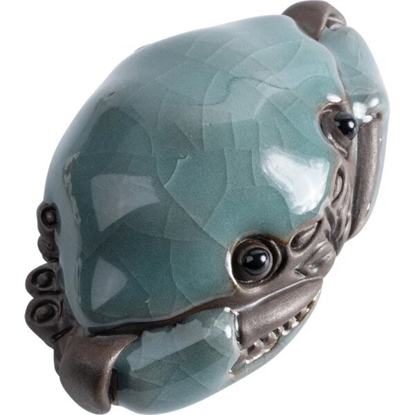 Cracked Glaze Crab Play Handmade Kongfu Tea Pet - Image 6