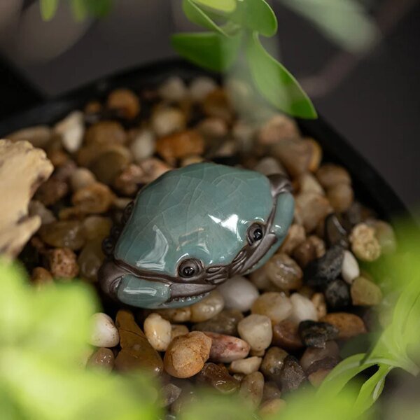 Cracked Glaze Crab Play Handmade Kongfu Tea Pet - Image 5